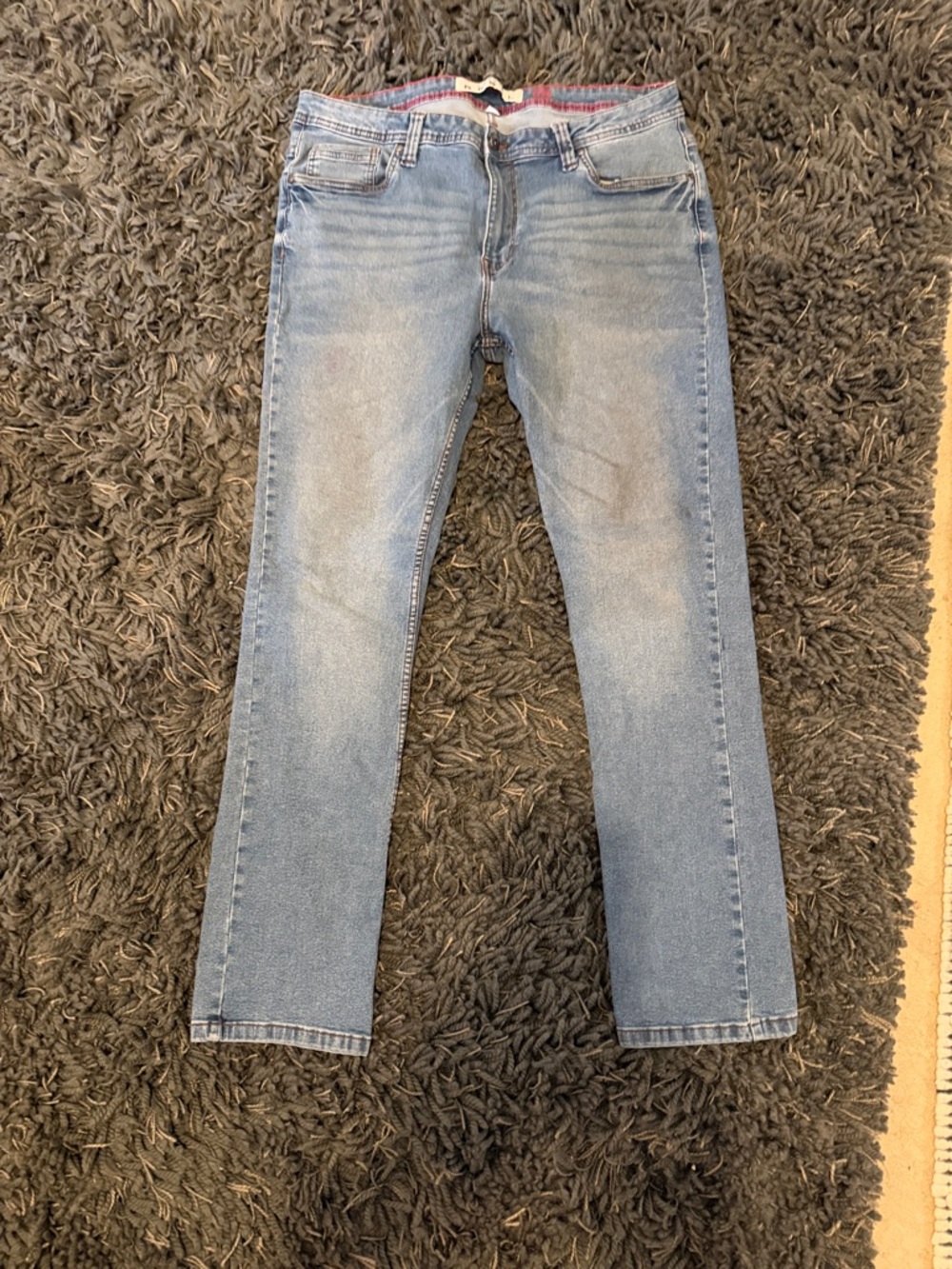 rebels Light Blue Slim Straight Jeans